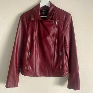Red Burgundy Leather Jacket